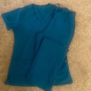 Jockey scrub set size XS- Caribbean blue